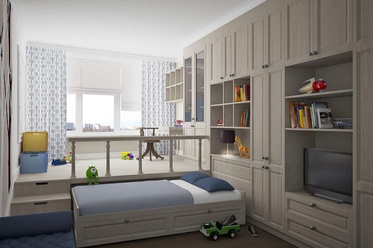 Функциональный подиум - Дизайн маленькой детской