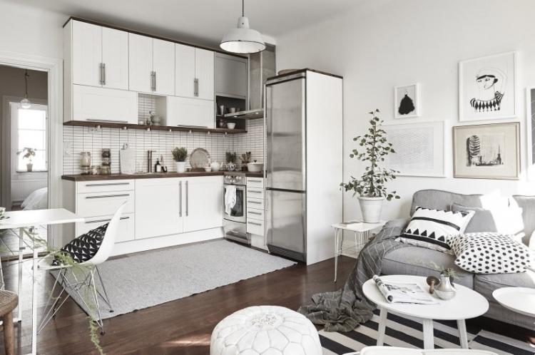 Перепланировка в кухню-гостиную - Дизайн маленькой кухни