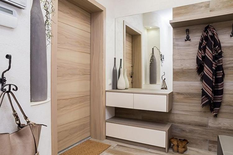 Отделка стен - Дизайн маленькой прихожей