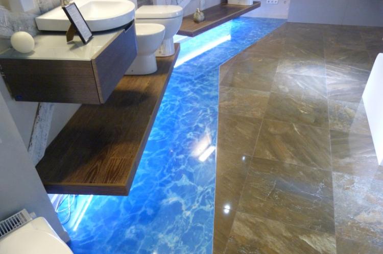 Материалы с 3D-эффектами - Дизайн маленькой ванной комнаты