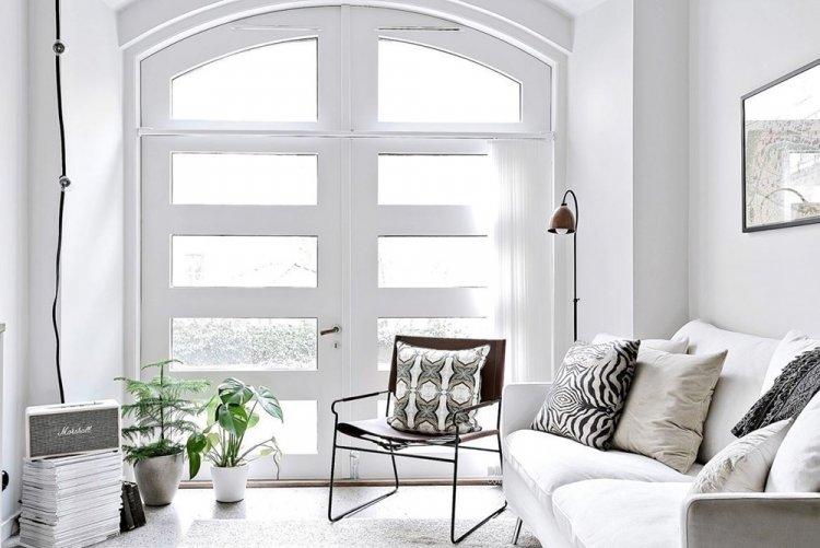 Контрасты и зеркала на 33 кв.м. в Гетеборге - Дизайн однокомнатной квартиры 33 кв.м.