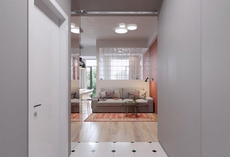 Немного тепла на 33 кв.м. в Сочи - Дизайн однокомнатной квартиры 33 кв.м.