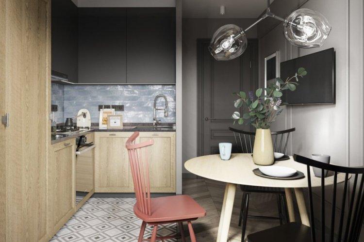 Безупречная многозадачность в Москве - Дизайн однокомнатной квартиры 33 кв.м.