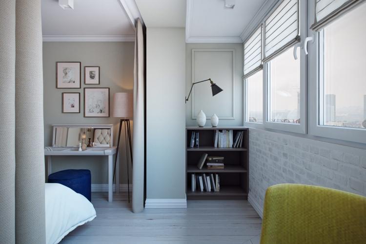 Объединение помещений - Зонирование однокомнатной квартиры 40 кв.м.