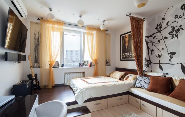 Дизайн однокомнатной квартиры 40 кв.м. - фото