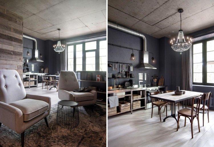 Изысканный московский лофт - Дизайн однокомнатной квартиры