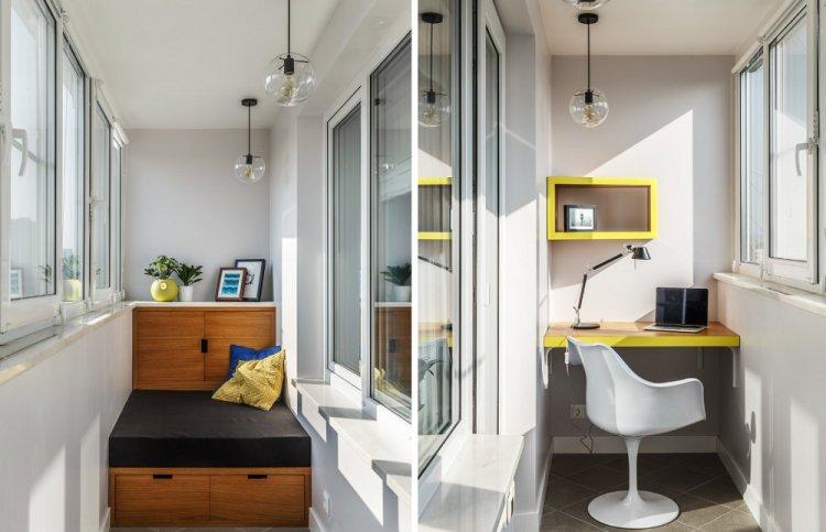 Выдвижная кровать в подиуме - Дизайн однокомнатной квартиры