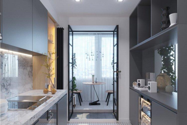 Холодный уют в однокомнатной квартире - Дизайн однокомнатной квартиры