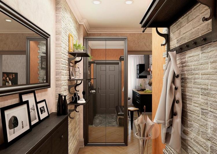 Прихожая в стиле гранж - Дизайн интерьера 2019