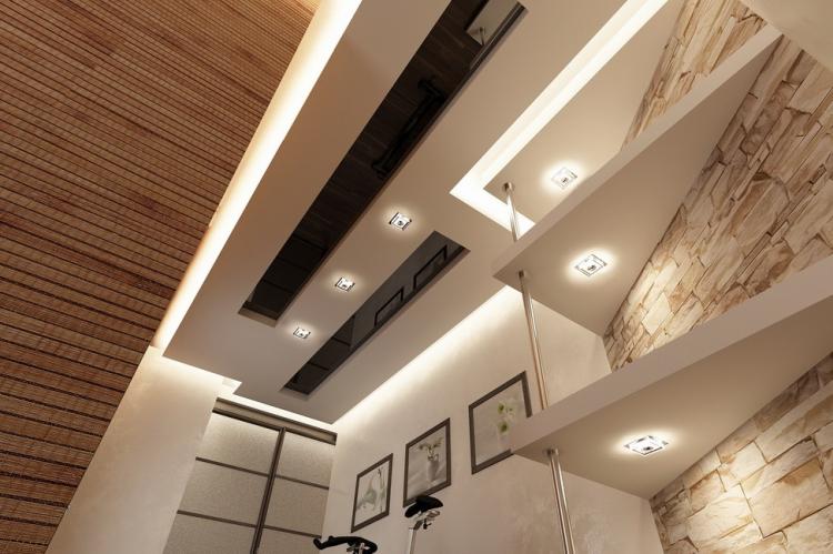Отделка потолка - Дизайн прихожей 2019