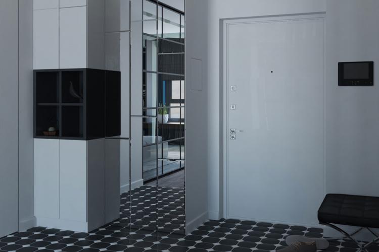 Минималистичный хай-тек - Дизайн прихожей в хрущевке