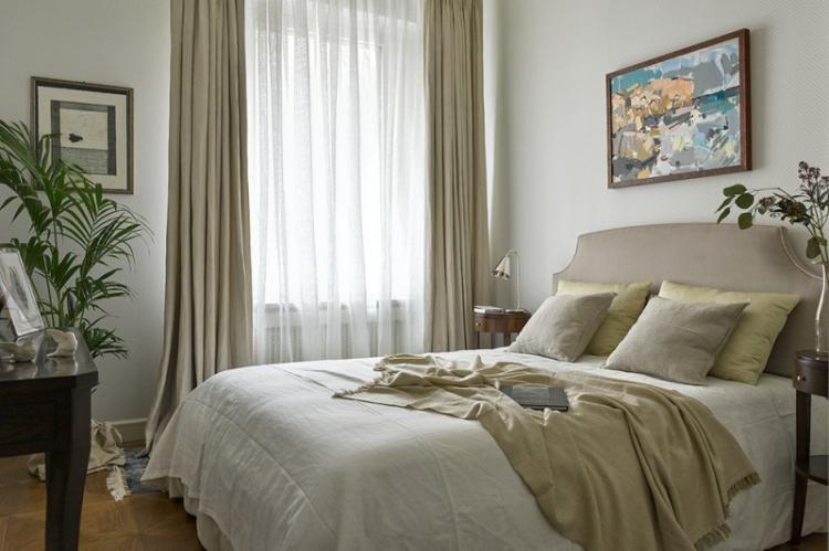 Спальня 10 кв.м. в классическом стиле - Дизайн интерьера