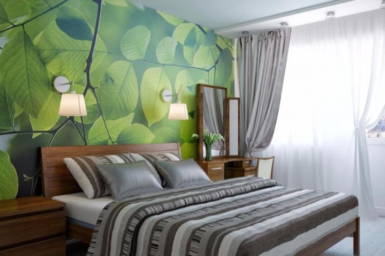 Спальня 10 кв.м. в эко-стиле - Дизайн интерьера