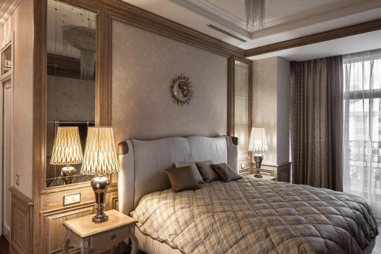 Спальня 12 кв.м. в стиле неоклассика - Дизайн интерьера