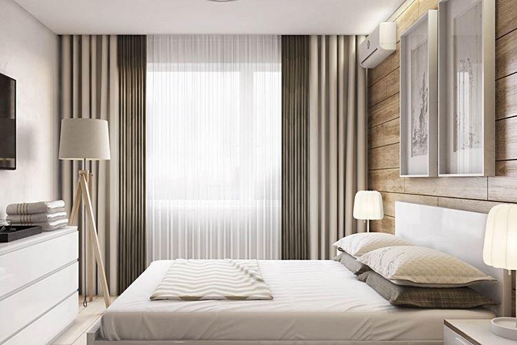 Дизайн бежевой спальни 2021