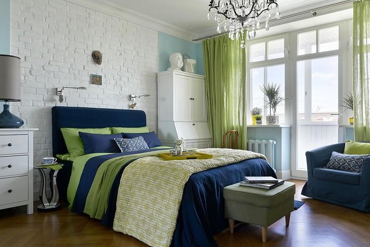 Спальня 9 кв.м. в стиле фьюжн - Дизайн интерьера