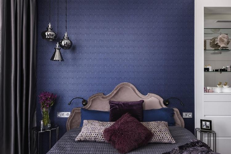 Отделка стен - Дизайн спальни 9 кв.м.