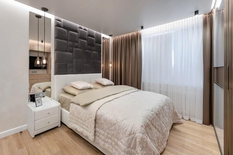 Дизайн интерьера спальни 9 кв.м. - фото реальных интерьеров