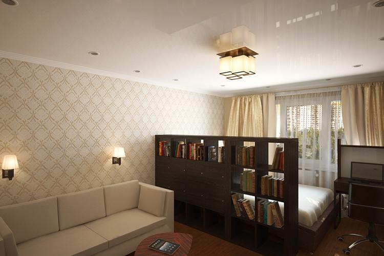 Мебель - Способы зонирования спальни-гостиной