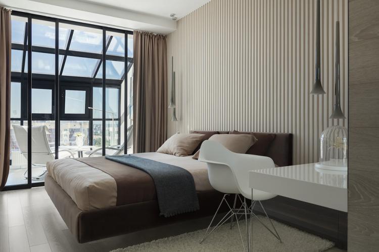 Дизайн спальни с террасой