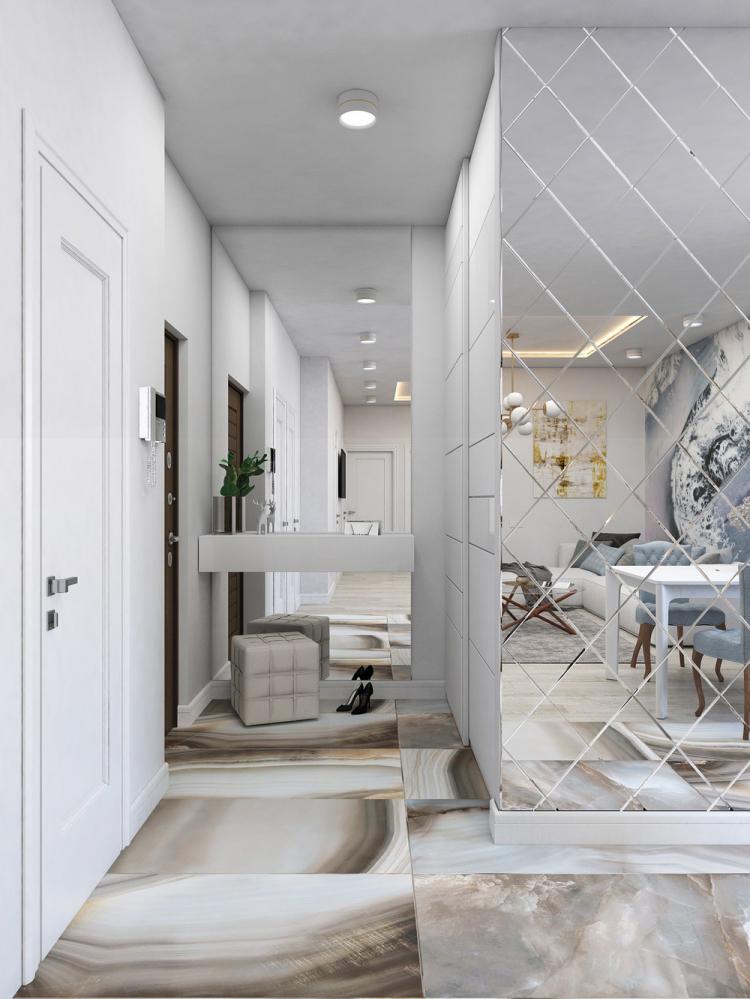 Дизайн трехкомнатной квартиры 90 кв.м.