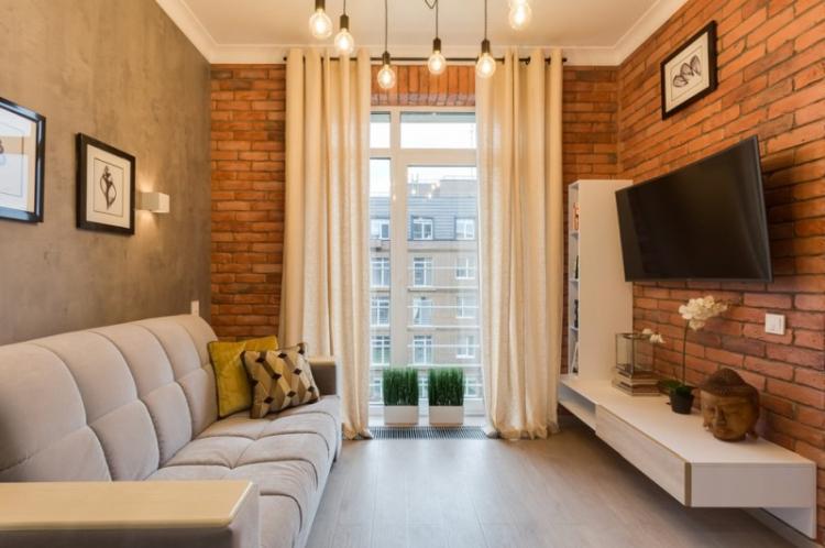 Освещение и подсветка - Дизайн узкой гостиной