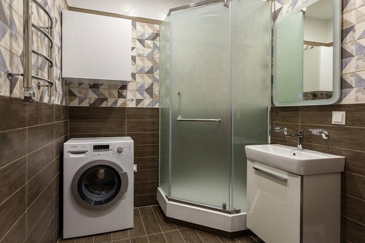 Душевая кабина - Дизайн ванной комнаты 4 кв.м.