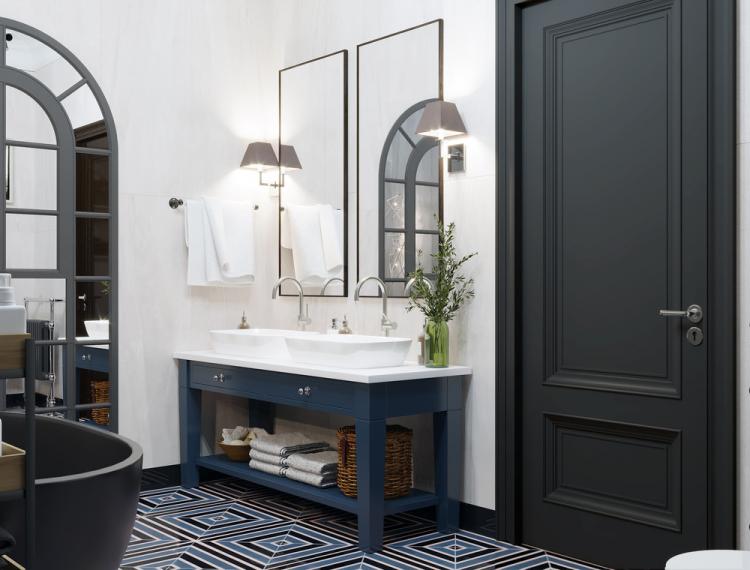 Дизайн ванной комнаты «Оттенки серого»