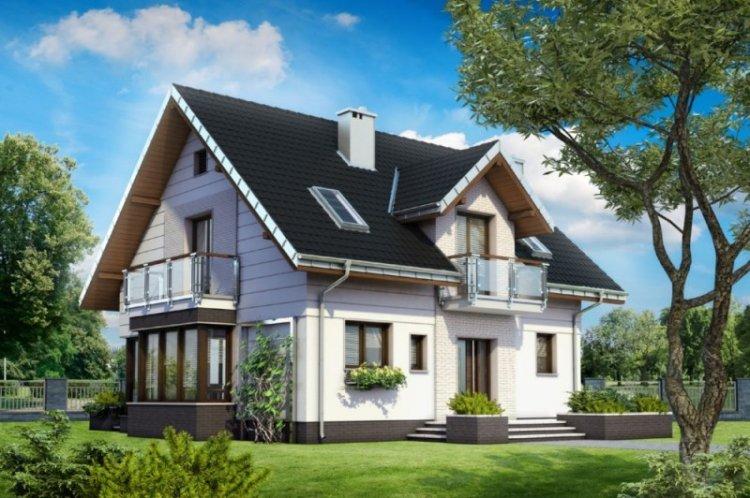 Двухэтажный дом с мансардой - проекты и фото