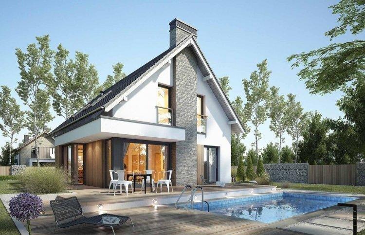 Двухэтажный дом с мансардой - проекты и фото