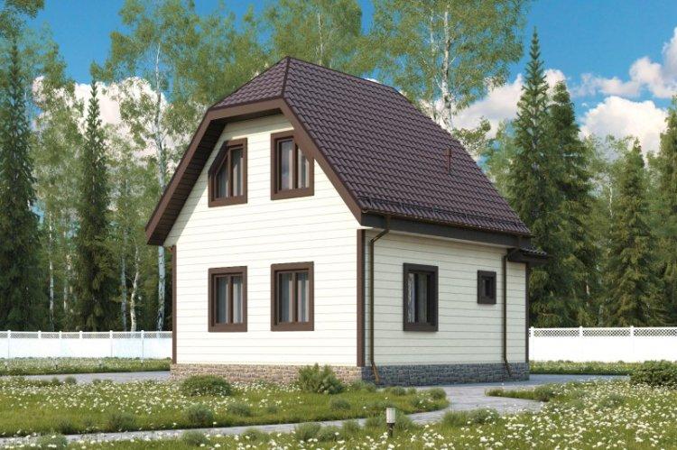 Дом 6 на 6 с мансардой - проекты и фото