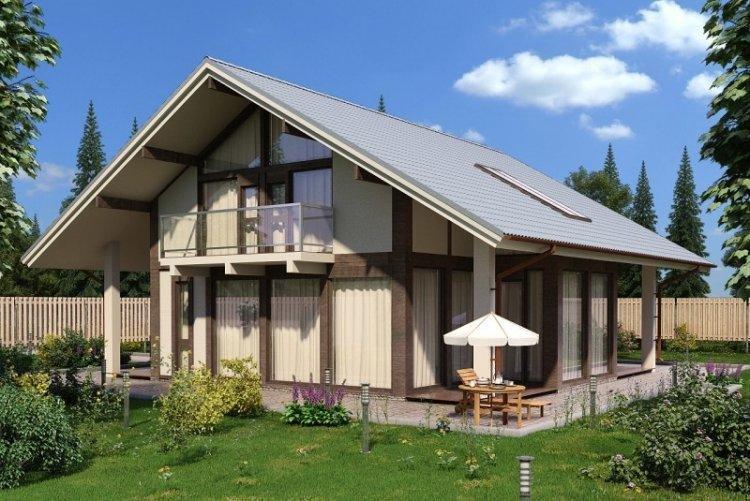 Дом из бруса с мансардой - проекты и фото