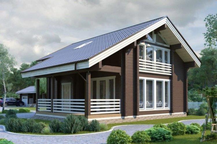 Дом из бруса с мансардой - проекты и фото