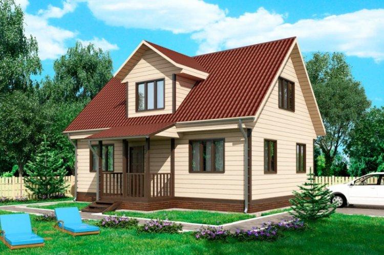 Каркасный дом с мансардой - проекты и фото