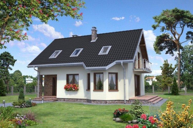 Дом из пеноблоков с мансардой - проекты и фото