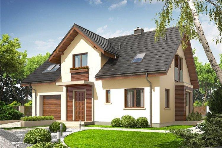 Дом с мансардой и гаражом - проекты и фото