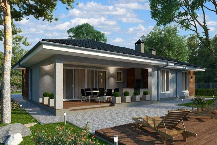 Одноэтажные дома в современном стиле