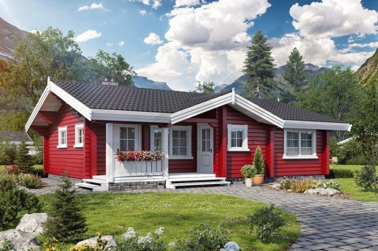 Одноэтажный дом из бруса - проекты и фото