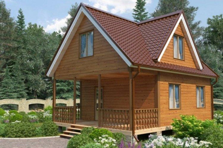 Дом из бруса 6 на 6 - проекты и фото