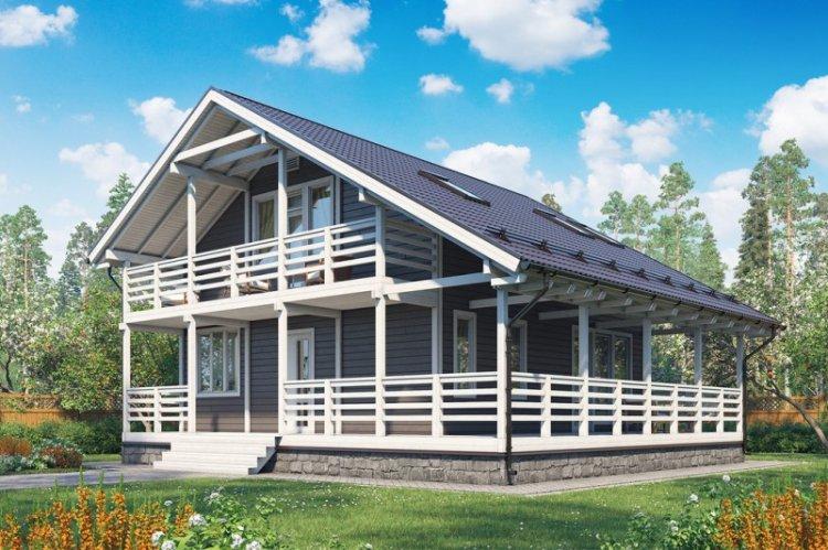 Дома из бруса с мансардой - проекты и фото