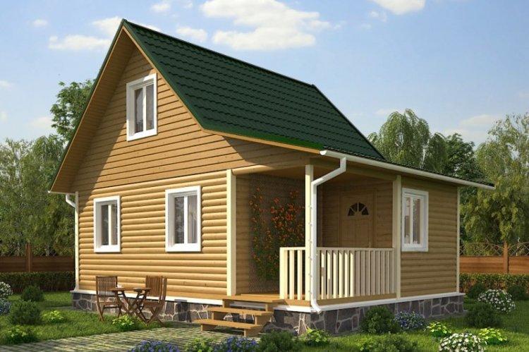 Дачные дома из бруса - проекты и фото