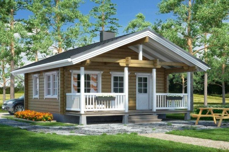 Дачные дома из бруса - проекты и фото