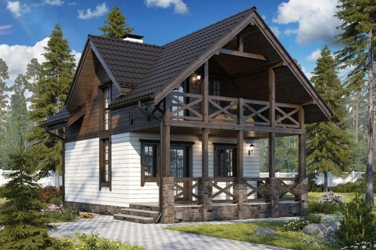 Дома из бруса в стиле шале - проекты и фото