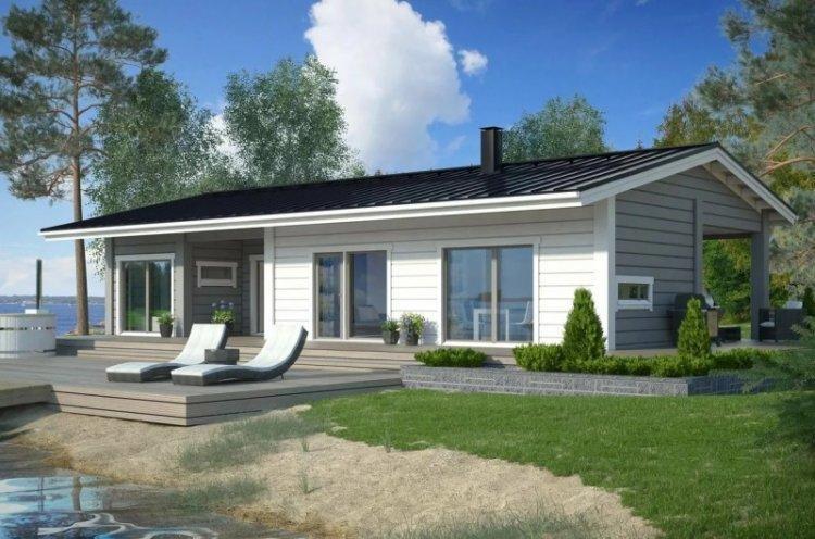 Дома из бруса с террасой - проекты и фото