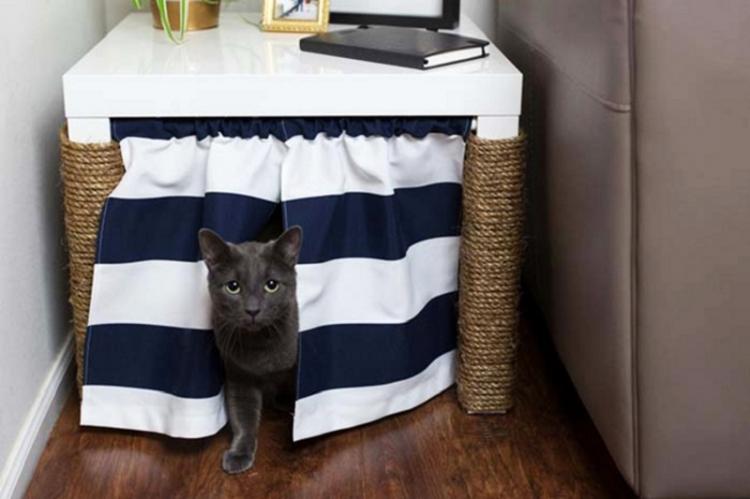 «Встроенный» домик для кошки - Домик для кошки своими руками