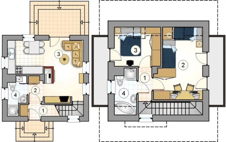 Варианты планировки двухэтажного дома