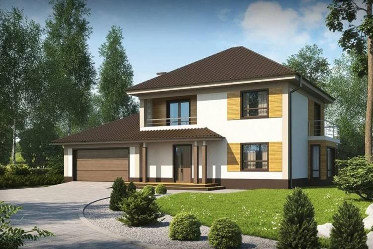 Двухэтажные дома с гаражом - проекты и фото