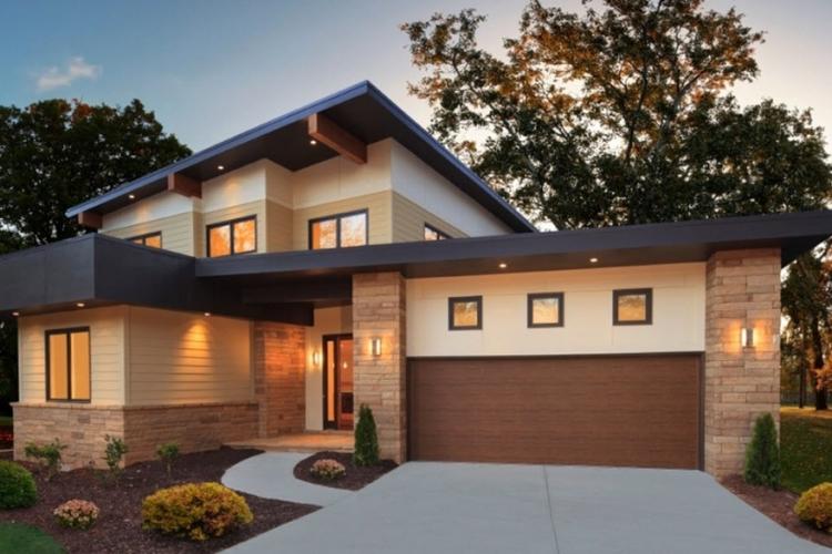 Двухэтажные дома с гаражом - проекты и фото