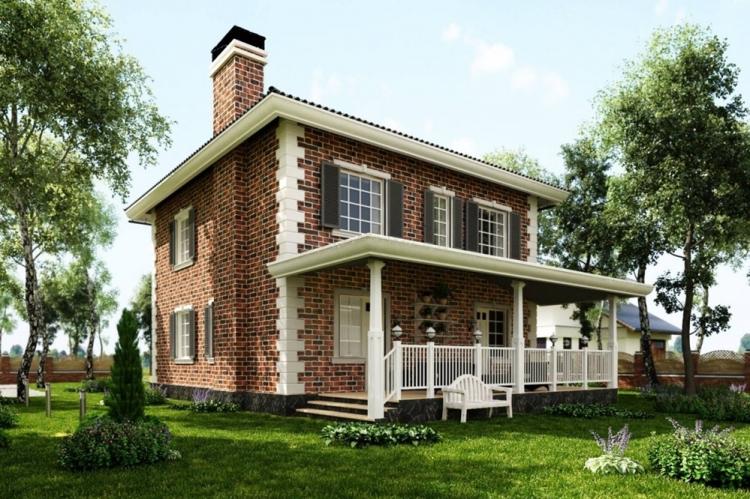 Двухэтажные дома с террасой - проекты и фото