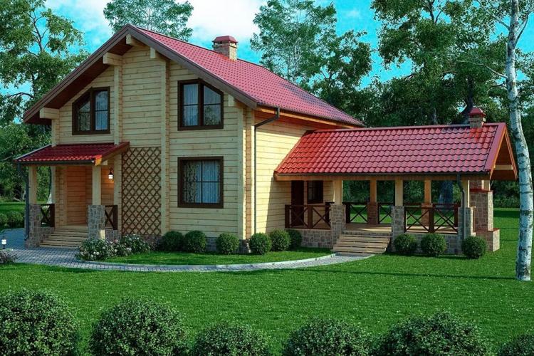 Двухэтажные дома с террасой - проекты и фото